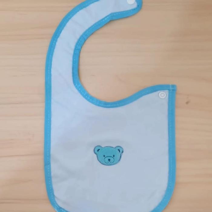 Gambar Celemek Makan Bayi/Lap Ludah Bayi - Biru dari Blessing Baby and Kids undefined Tokopedia