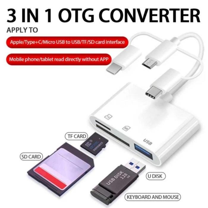 Jual CARD READER IPHONE 5in1 Adaptor OTG Lightning Ipad NK303T