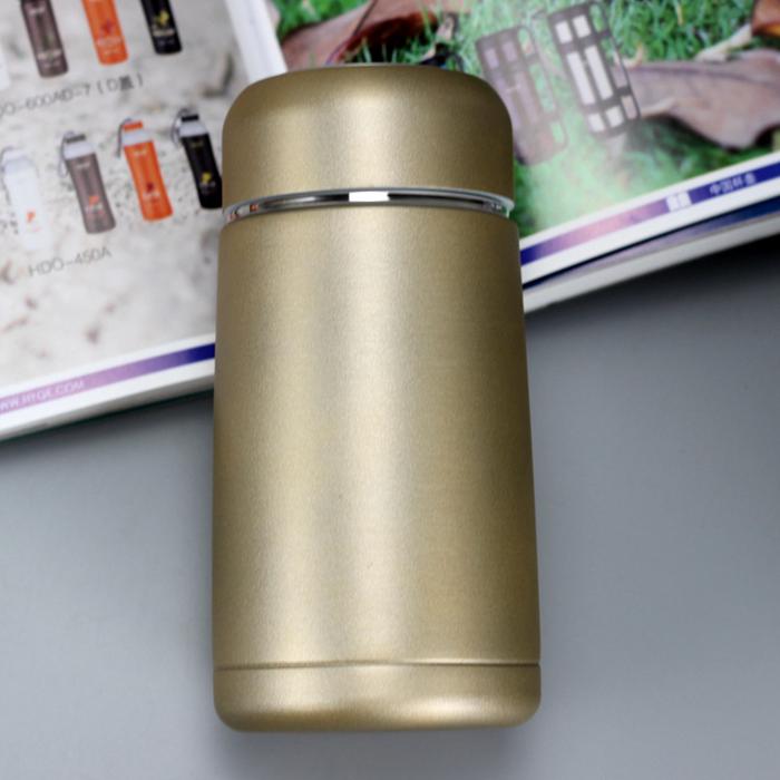 Gambar TUMBLER TERMOS 350 ML PORTABLE VACUUM BOTTLE CUP INSULATED MUG HOT & COOL STAINLESS STEEL 304 / COFFEE TUMBLER / TERMOS TAHAN PANAS & DINGIN - GOLD METALLIC dari HIPPO-NAPPE undefined Tokopedia