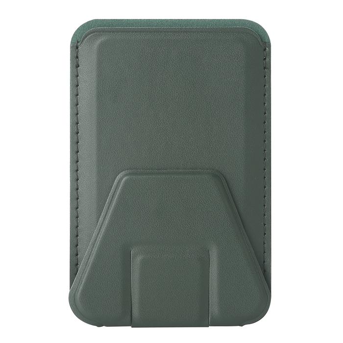 Gambar magnetic magsafe card holder iphone 12 13 14 15 with kick stand - green dari AR-MART-ACC undefined Tokopedia