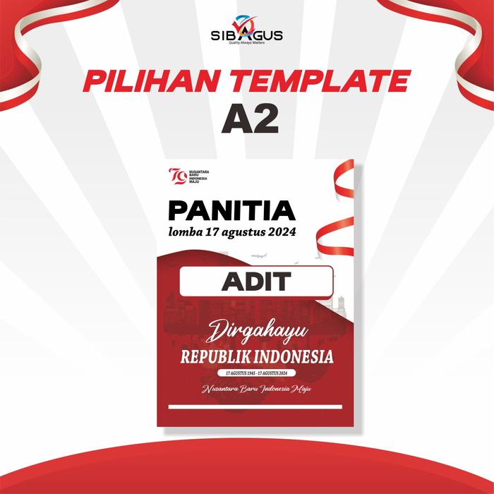 Gambar Nametag Panitia 17 Agustus | Tag Nama | Nametag Nama Panitia - A2, Kertas (18pcs) dari Sibagus Print undefined Tokopedia