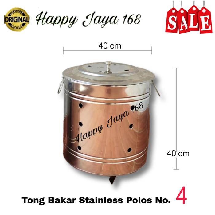 Gambar Tong Tempat Bakar Kertas Sembahyang Stainless Polos - Stainless No. 4 dari Happy Jaya 168 undefined Tokopedia