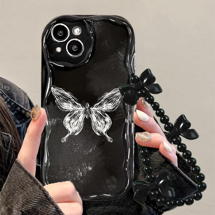 Gambar Case Vivo Y1S Y01 Y02S Y12 Y12S Y15 Y15S Y16 Y17 Y20 Y20S Y21 Y21S Y21T Y27 Y27S Y30 Y30i Y33S Y33T Y36 Y50 Y91C Y93 Casing Glow Butterfly Bracelet Glitter Black Tali Manik Lanyard Soft wave Edge Tpu - Hitam, Vivo Y17 dari IMPORTIR55 undefined Tokopedia