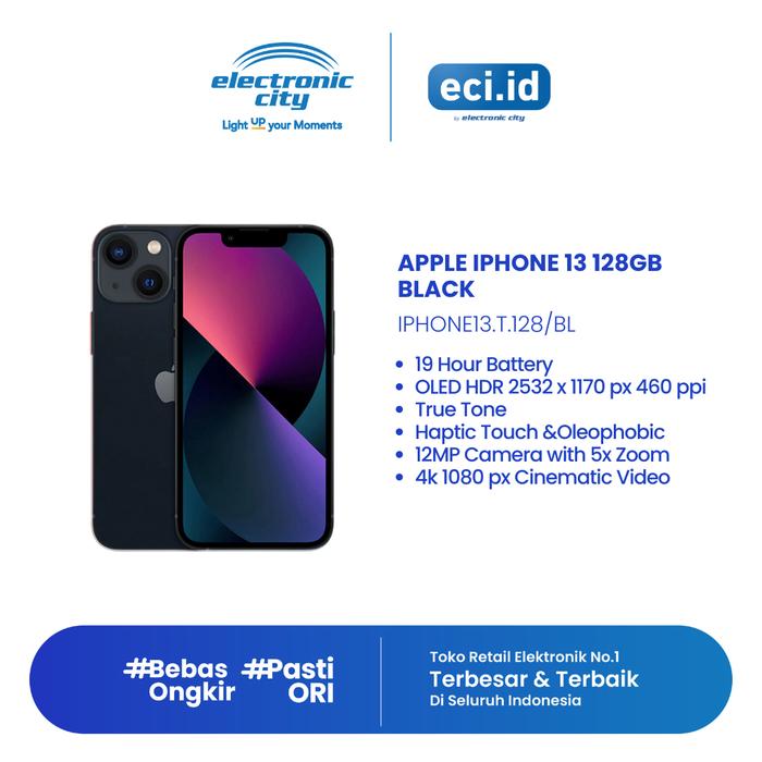 Gambar Apple iPhone 13 128 / 4 GB - Black dari Electronic City Indonesia undefined Tokopedia
