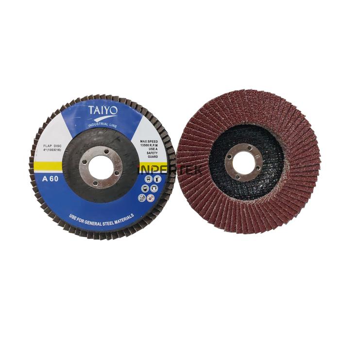 Gambar TAIYO Gerinda Amplas 4" Amplas Susun Flap Disc Wheel 4 Amplas Bundar - TAIYO, #80 dari inpertek Technology undefined Tokopedia