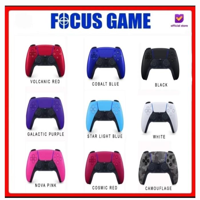 Gambar Stik PS5 Cosmic Red Controller Merah PS 5 Midnight Black Hitam Sense - Putih Import dari focusgame undefined Tokopedia