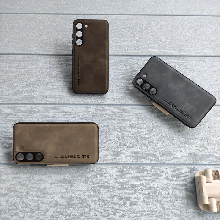 Gambar Case Samsung S23 / S23+ / S23 Ultra 5G Leather Magnetic Suede Casing Tekstur Kulit Domba Halus Hybrid Galaxy Plus - Samsung S23+, Hitam dari ArmiTech undefined Tokopedia