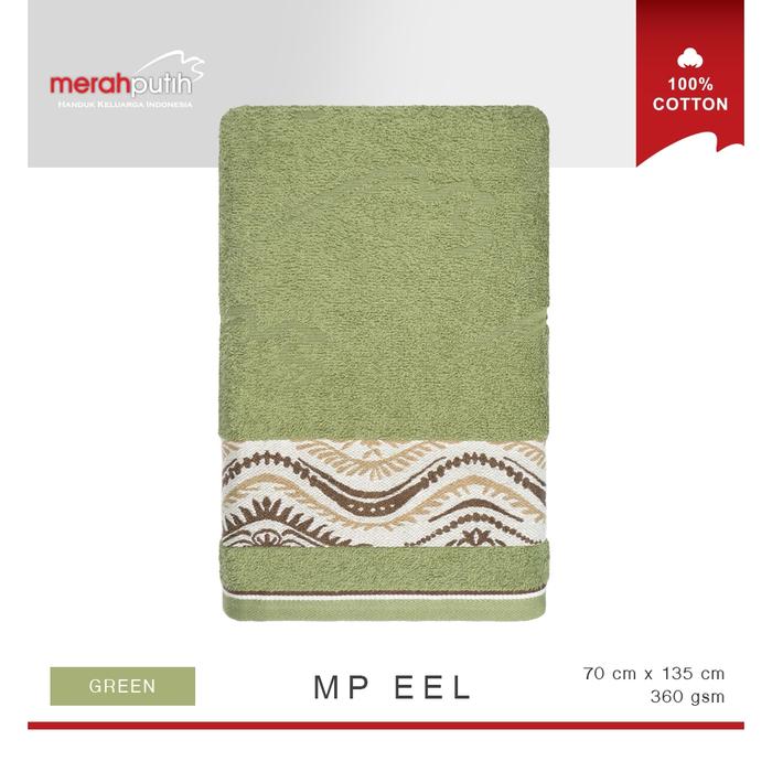 Gambar Handuk Merah Putih Motif EEL Ukuran 70 x 135cm Bath Towel - Green dari handukmurahmanggadua undefined Tokopedia