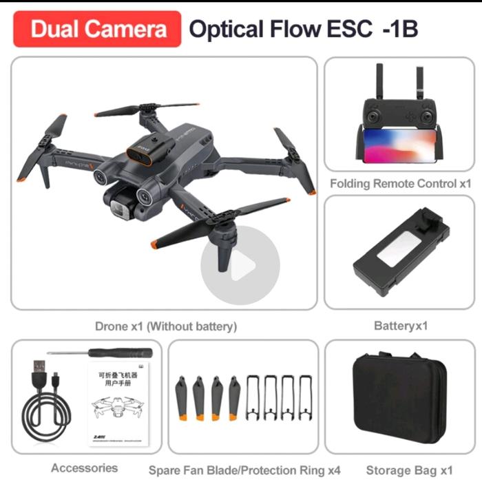 Gambar Drone P8 Pro/ A9 Brushless Optical Flow Dual Camera HD - P12Pro Brushed dari AriesMarket undefined Tokopedia