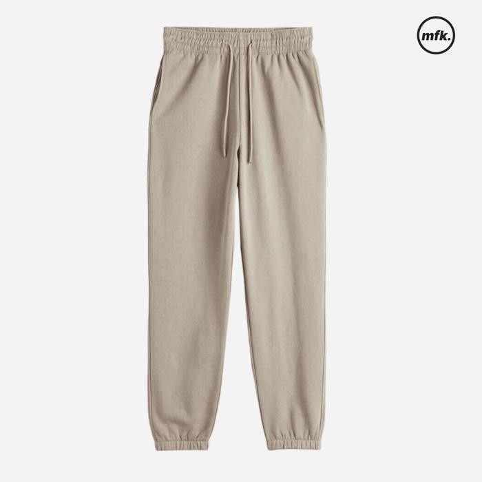 Gambar MasterFK Celana Jogger Panjang Wanita Cotton Fleece - Beige, L dari MasterFK undefined Tokopedia