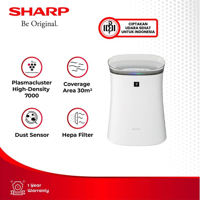 Gambar Sharp Air Purifier FP-F40Y-W Plasmacluster High Density Ions dari SHARP OFFICIAL STORE JAKARTA undefined Tokopedia