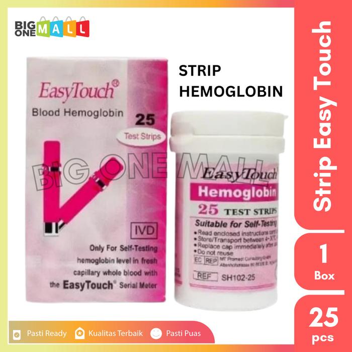 Gambar Strip Refill Easy Touch Tes Gula Darah Kolesterol Asam Urat Hemoglobin, Easytouch - Hemoglobin ET dari BigOneMall undefined Tokopedia