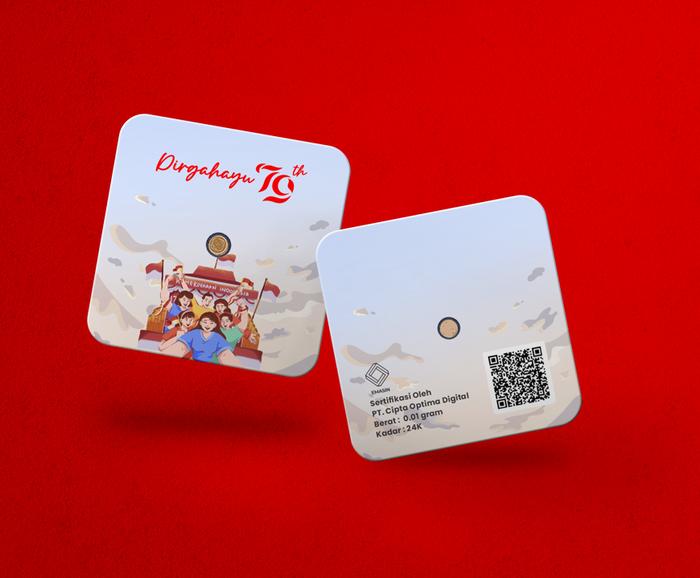 Gambar logam mulia emas 24k 0.01 - 0.1gr ecopack edisi HUT RI - dirgahayu putih, 0.025gr dari maharani_shop.id undefined Tokopedia