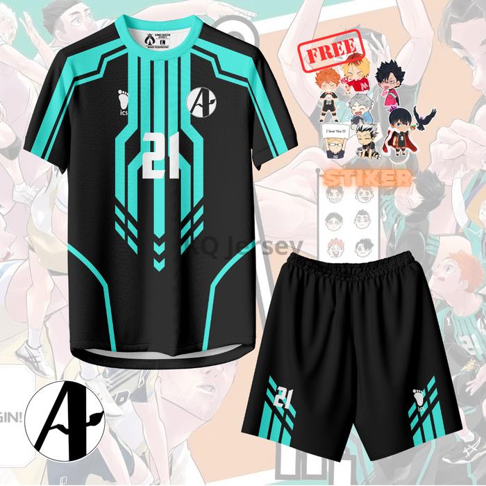 Gambar KQ Jersey Haikyuu All Star Team fullprint Anime Karasuno Desawa Anak custom Nama Punggung / Kaos Anime Haikyuu Karasuno Nekoma All Star/ - Hitam (One Set), (Anak) L dari KQjersey undefined Tokopedia