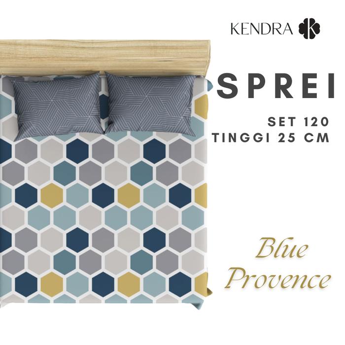 Gambar Kendra Sprei Set 120x200x25 Single Size Bed Motif Print [T25] - Blue Provence dari Kendra Indonesia undefined Tokopedia