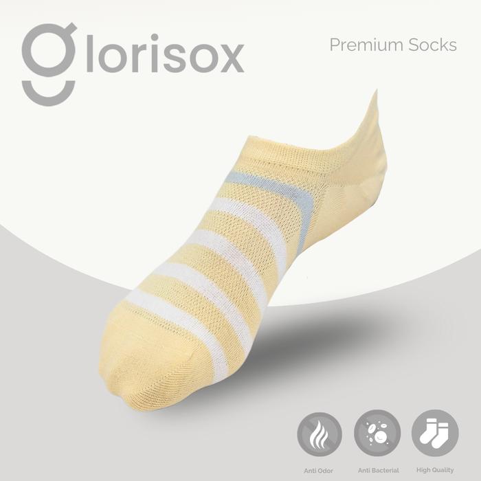 Gambar Glorisox Kaos Kaki Korea Wanita Dewasa Tidak Terlihat (Slip On Socks) Anti Bau Anti Bakteri Garis - Abu-abu dari Glorisox Indonesia undefined Tokopedia