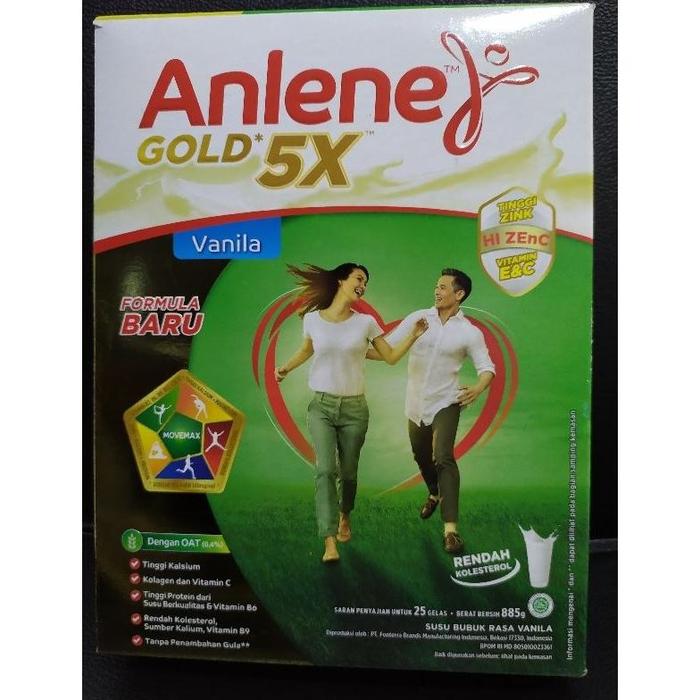 Gambar [Promo Jul] Anlene Gold 5X Vanilla 850 Gram Susu 50 Tahun Keatas - Gratis 1 lapis dari Erina Galery undefined Tokopedia