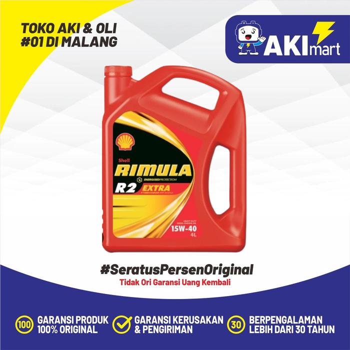 Jual Oli Mesin Diesel Shell Rimula R2 40 15W40 4 liter - Kota Malang ...