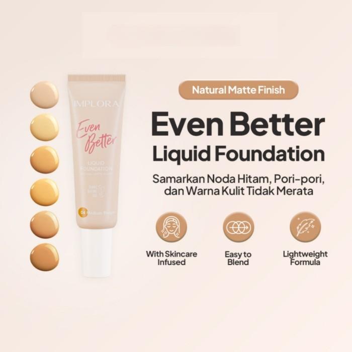Gambar Implora Even Better Liquid Foundation | Foundation | BPOM - 02 Light Beige dari ElysiaIndonesia undefined Tokopedia