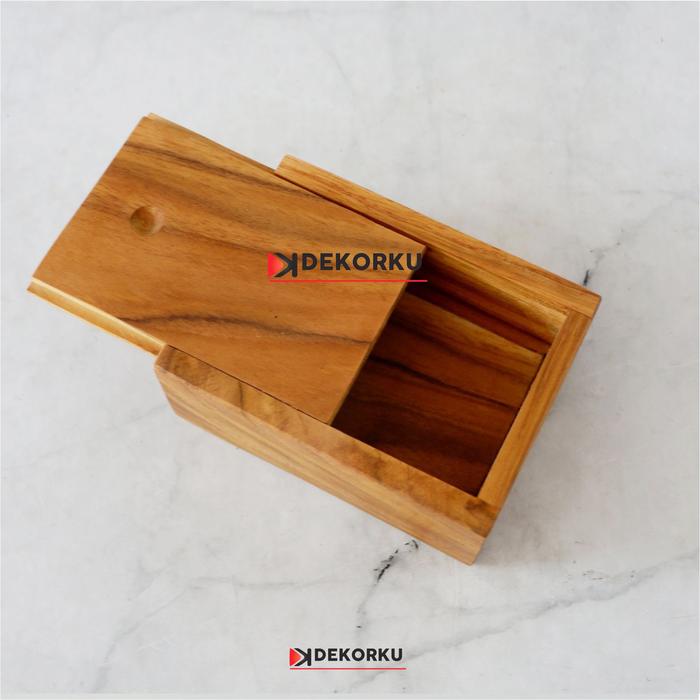 Gambar Kotak Box Tempat Kayu Jati Penyimpanan Aksesoris / Souvenir /Perhiasan dari Dekorku Indonesia undefined Tokopedia