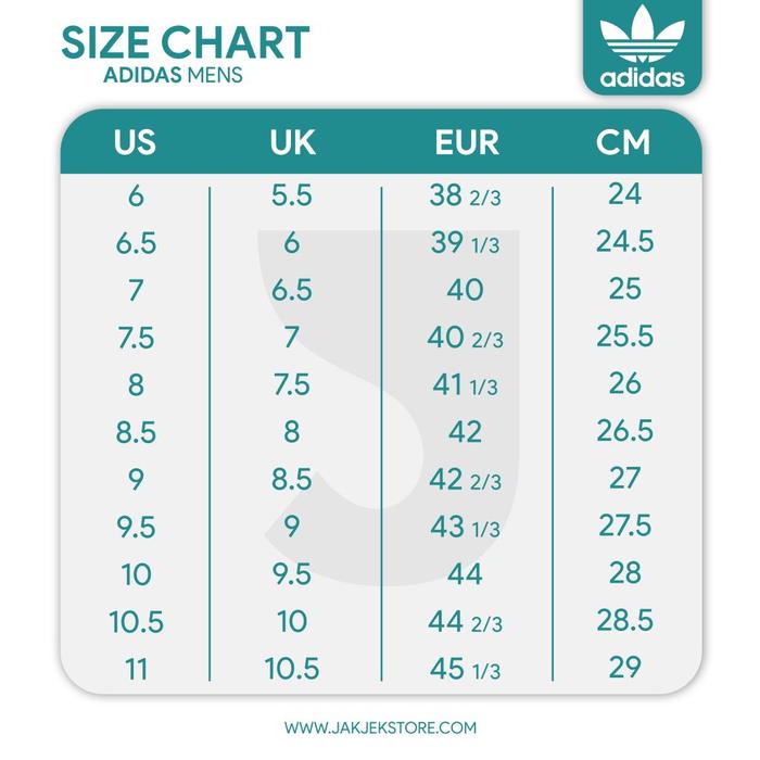 size adidas uk