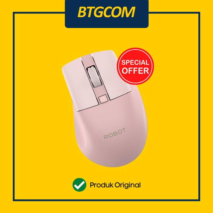 Gambar MOUSE ROBOT M355 MULTI DEVICE DUAL MODE BLUETOOTH+2.4G WIRELESS SILENT CLICK 1600DPI BLACK/GREY/PINK - Merah Muda dari btgcom undefined Tokopedia