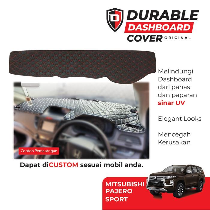 Gambar Cover Dashboard Mobil Durable Toyota Kijang Innova Zenix Grand Avanza Rush Pajero Sport Fortuner Agya Calya - Pajero Sport, Hitam lis Merah dari Durable Indonesia undefined Tokopedia