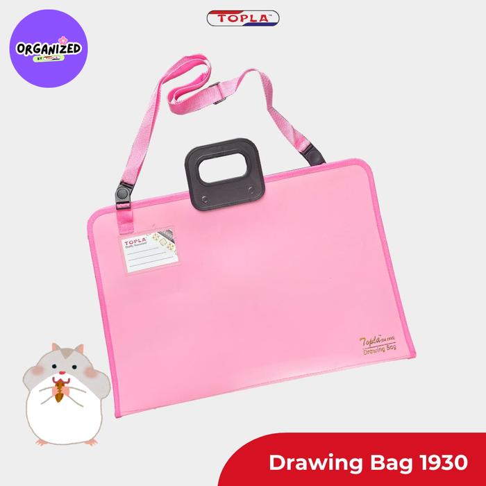 Gambar TOPLA Drawing Bag 1930 A3 / Tas Buku Gambar A3 /Tas Tempat Alat Menggambar / Buku Gambar - pink dari Organized By Topla undefined Tokopedia