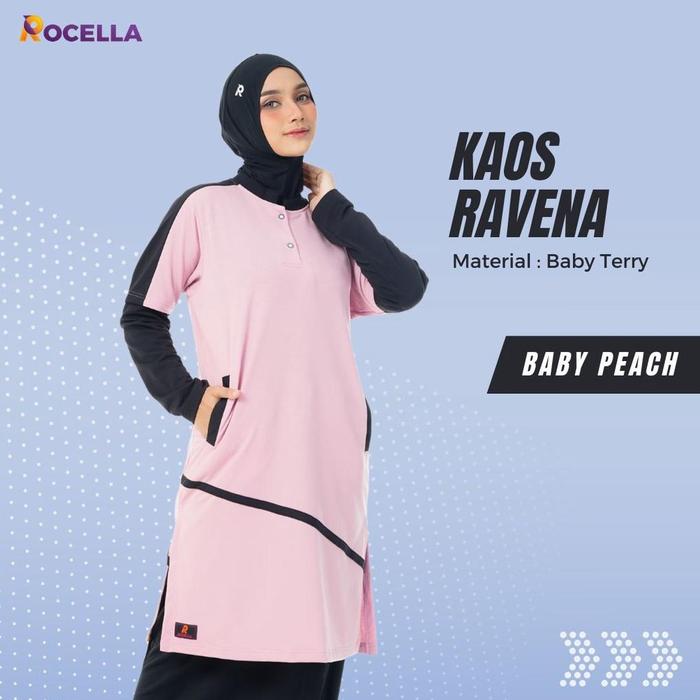 Gambar Product Terpopuler Kaos Olahraga Wanita Muslimah Syar'I Bahan Baby Terry Adem Nyaman Dipakai Rocella Kaos Ravena - Kaos Baby Peach, L-XL dari Warung Kusuma Wulan undefined Tokopedia
