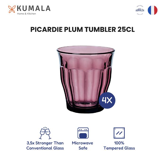 Gambar DURALEX Picardie Tumbler  Clear 250ml 6pcs - Gelas Kopi Kaca - Plum 25CL dari Kumala Home & Kitchen undefined Tokopedia