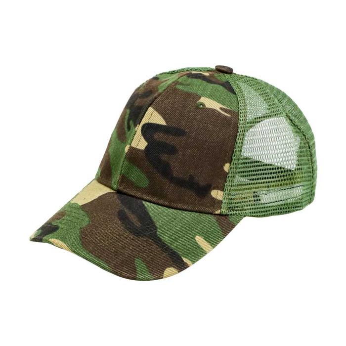 Gambar Topi Baseball Trucker Cap Hat Army Camouflage - Gray - green dari Rhodey Official Store undefined Tokopedia