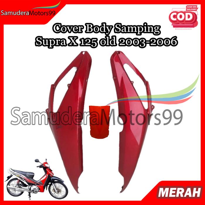 Jual Cover Body Samping Belakang Supra X 125 Old 2003 2006 Merah