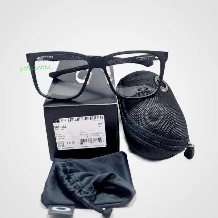 Gambar Frame Kacamata Oakley Hip Tone original OX8182 0160 satin black Nosepad super Big size - Satin black dari optic2mata undefined Tokopedia