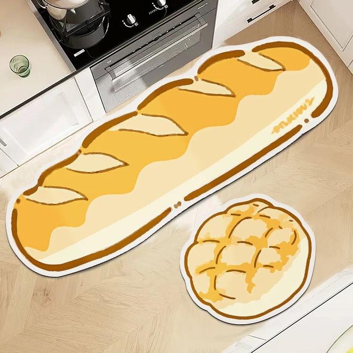 Gambar Kitchen Floor Mat / Keset Kaki Rumah Dapur Pintu Kamar Anti Selip - Baguette Bread dari Et Felicel undefined Tokopedia