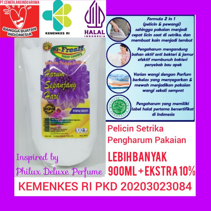 Gambar pelicin dan pewangi freshly parfum baju pakaian super laundry loundry - UNGU SWEETY dari warung wangi by fatema undefined Tokopedia
