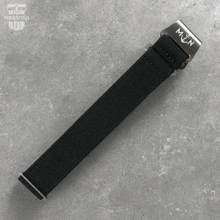 Gambar Tali Jam Tangan MN Strap Elastic Nylon Black Ring Silver - 18mm dari nzstrap undefined Tokopedia