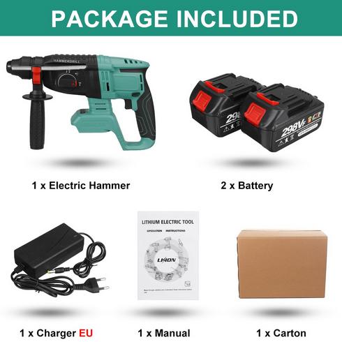 Gambar Bor Palu Putar Tanpa Sikat Bor Impact Palu Elektrik Tanpa Kabel untuk Baterai Makita 18V - Carton 2Btry dari Gek Tukuo undefined Tokopedia