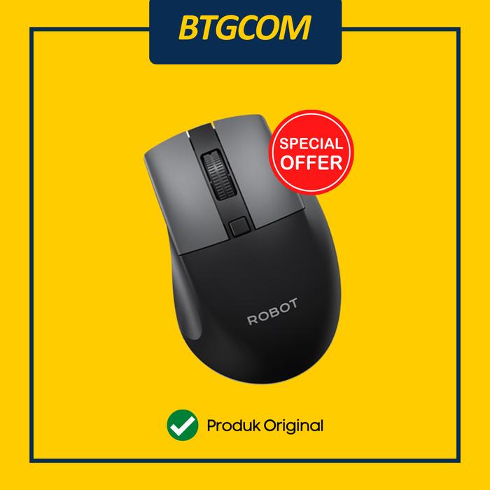 Gambar MOUSE ROBOT M355 MULTI DEVICE DUAL MODE BLUETOOTH+2.4G WIRELESS SILENT CLICK 1600DPI BLACK/GREY/PINK - Hitam dari btgcom undefined Tokopedia