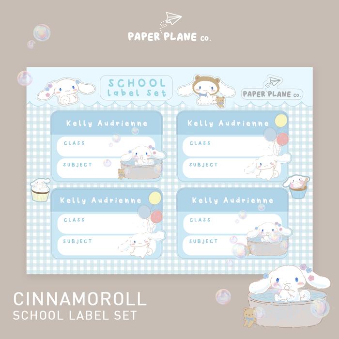 Cinnamoroll Math Label Jual Sticker Label Nama Mata Pelajaran Cartoon Collection - Cinnamoroll ...