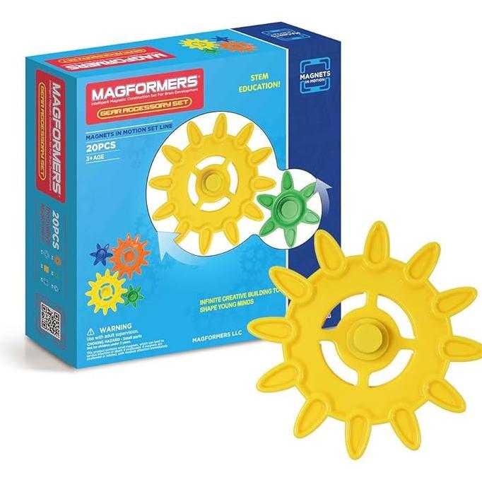 Gambar Magformers Magnets In Motion Accessory 20Pieces Set Magnetic Building Blocks Educational Magnetic Tiles Kit Magnetic Construction Stem Gear Toy Set dari zhafira333 undefined Tokopedia