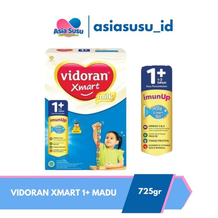 Gambar Vidoran Xmart 1+ / 3+ / 5+ 725 GR SUSU FORMULA PERTUMBUHAN ANAK - 3+ MADU 725GR dari Apotek Asia Susu undefined 5 Tokopedia