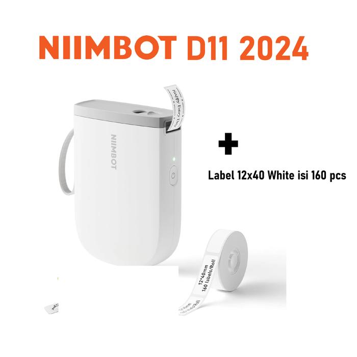 Gambar Niimbot D11 Mini Portable Wireless Bluetooth Label Thermal Printer - Putih dari Sumberlezat undefined Tokopedia