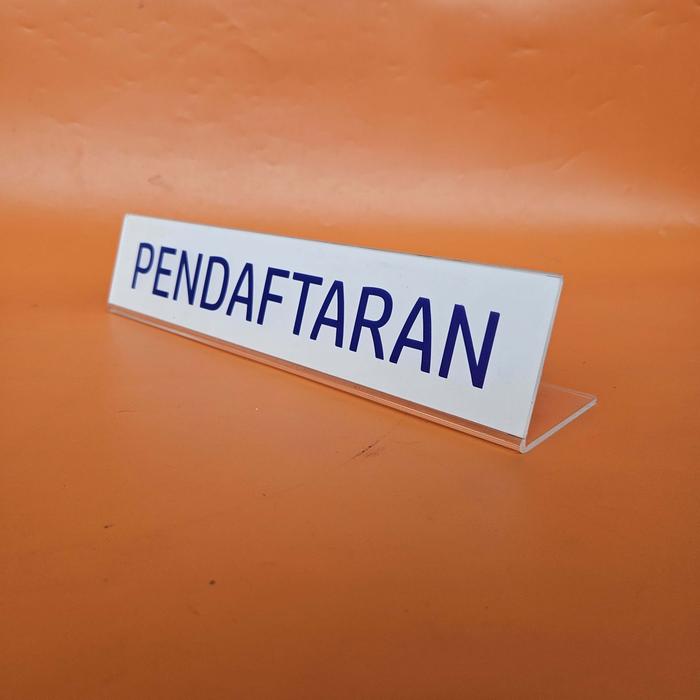 Gambar Akrilik Meja Front Office, Akrilik Pendaftaran, Akrilik Kasir Estetis, Akrilik Meja - A. DFTR Putih dari Sahabat Sejasa undefined Tokopedia