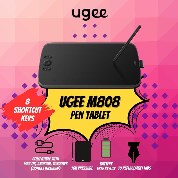 Gambar UGEE Pen Tablet M808 Drawing Tablet dari Ugee Indonesia undefined Tokopedia