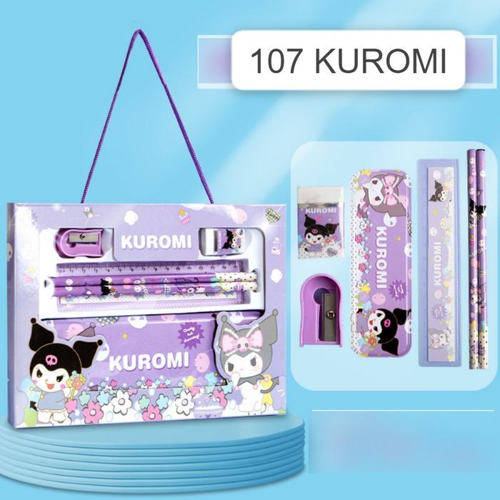 Gambar STUDY SET SANRIO 107 | SET ALAT TULIS | SET PENSIL PULPEN | KADO ANAK ULANG TAHUN | PERALATAN TULIS | PERLENGKAPAN MENULIS ANAK | ALAT TULIS SEKOLAH | ALAT TULIS KANTOR | KUROMI | MELODY | CINAMORROL | STATIONERY | MSS - 107 KUROMI dari Makmur Sukses Sejahtera undefined Tokopedia