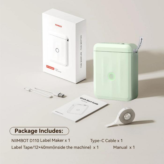 Gambar Niimbot D110 Mini Portable Wireless Bluetooth Label Thermal Printer - MatchaGr+Bonus dari Sumberlezat undefined Tokopedia