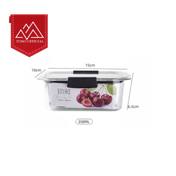 Gambar Lunch Box Kotak Makan Kedap Udara Kotak Bekal Anti Bocor Kontainer Makanan Airtight Food Container Kulkas - 350ML dari Toso Mart undefined Tokopedia