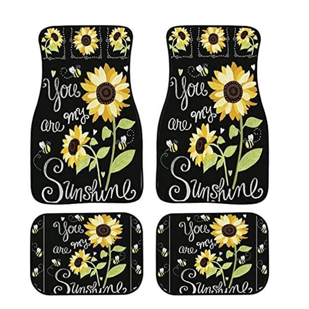 Gambar Aimaao Sunflower Accessories Car Floor Mats Women 4 Pcs Holiday Decorations Universal Fit Suv Vans _Sedans Trucks dari Repeat Storee undefined Tokopedia