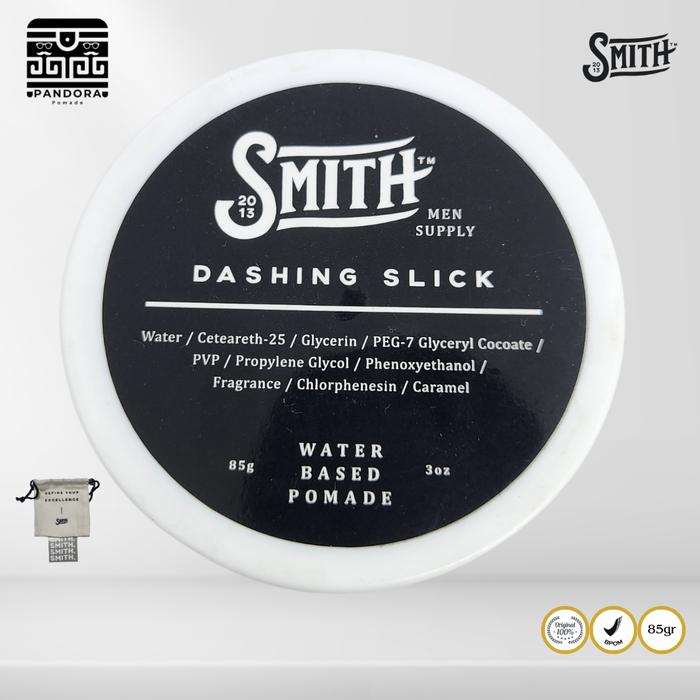 Gambar Pomade SMITH Dashing Slick WaterBased Pomade Wangi Mixed Berry Smith Water Based Free Sticker & Pouch - Tanpa Sisir dari Pandora Pomade undefined Tokopedia