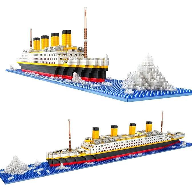 Gambar Titanic Ship Building Blocks Set 1860Pcs Mini Blocks Titanic Ship Model Kit Mini Bricks 3D Puzzle Diy Educational Titanic Toys_Gifts Adults And Kids dari zhafira333 undefined Tokopedia